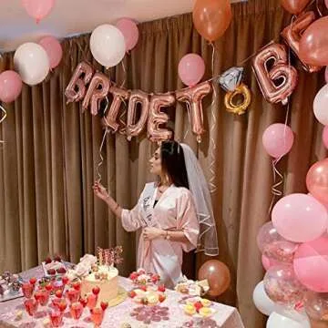 HAIOPS BRIDE TO BE Balloon Jumbo Foil Balloon Handwriting Letter Giant Celebration Balloon Romanti W...