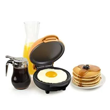 Nostalgia MyMini Personal Electric Griddle, Nonstick Griddle Perfect for Keto & Low-Carb Diets, Eggs, Omelets, Pancakes, Breakfast Sandwiches, Orange