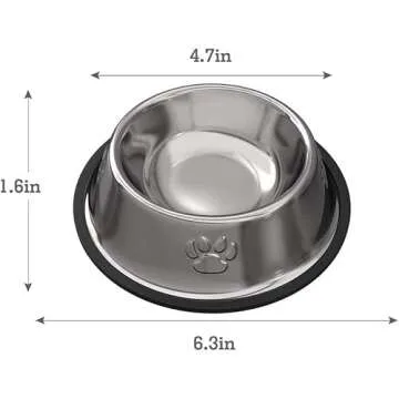 WANTKA Stainless Steel Cat and Dog Bowl Set - Durable & Safe