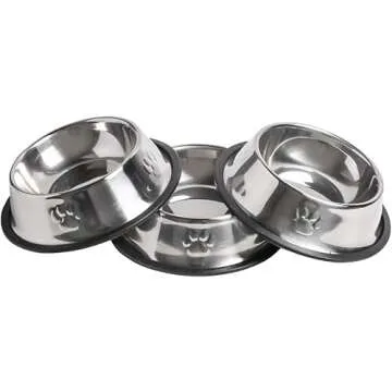 WANTKA Stainless Steel Cat and Dog Bowl Set - Durable & Safe