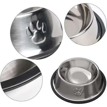 WANTKA Stainless Steel Cat and Dog Bowl Set - Durable & Safe