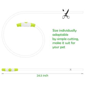 Led Dog Collar, BSEEN USB Rechargeable Flash Dog Necklace Light, Pet Safety Collar Makes Your Beloved Dogs Be Seen at Night for Small Medium Large Dogs