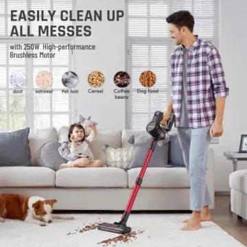 ENGINDOT Cordless Vacuum Cleaner with 23Kpa Suction Power