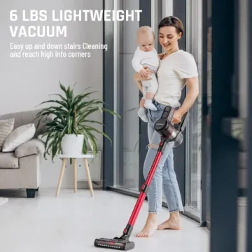 ENGINDOT Cordless Vacuum Cleaner with 23Kpa Suction Power