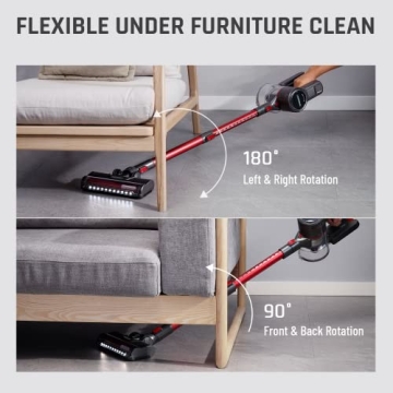 ENGINDOT Cordless Vacuum Cleaner with 23Kpa Suction Power