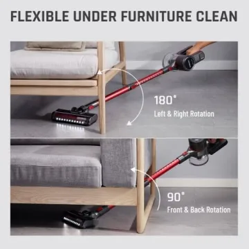 ENGINDOT Cordless Vacuum Cleaner with 23Kpa Suction Power