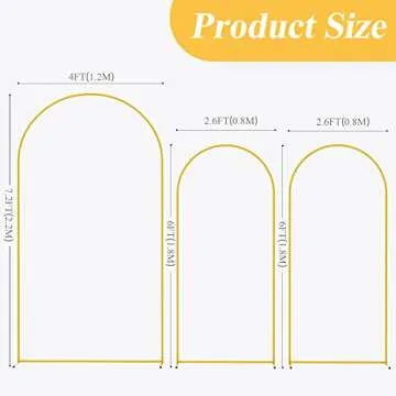 Putros Metal Arch Backdrop Stand Elegant Wedding Decoration