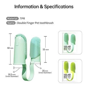 Pijaborg Dog Toothbrush Kit for Easy Teeth Care
