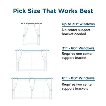 Kwik-Hang No-Drill Curtain Rod Brackets - Easy Setup