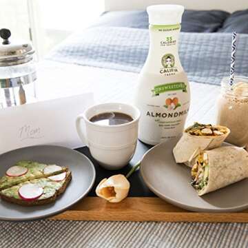 Califia Farms Unsweetened Almondmilk, 48 Oz (Pack of 8) | Dairy Free | Whole30 | Keto | Vegan | Plant Based | Nut Milk | Non-GMO