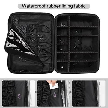 Relavel Extra Large Professional Makeup Organizer Bag