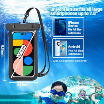 Multicolor Waterproof Phone Case for Beach and Outdoors