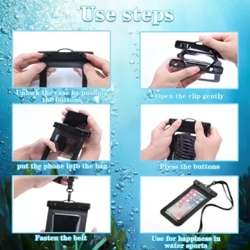 Multicolor Waterproof Phone Case for Beach and Outdoors