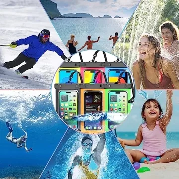 Multicolor Waterproof Phone Case for Beach and Outdoors