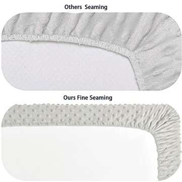 iEvolve Changing Pad Cover Ultra Soft Minky Dots Changing Table Cover Breathable Changing Table Sheet Diaper Changing Pad Cover for Baby Boys Girls (Beige)