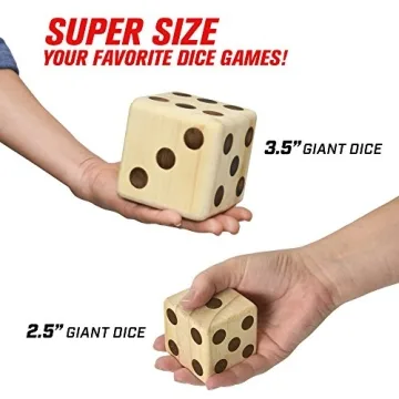 GoSports Giant Wooden Dice Set with Scoreboard & Tote