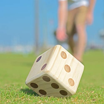 GoSports Giant Wooden Dice Set with Scoreboard & Tote