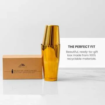 A Bar Above Professional Boston Shakers Set, 18 Oz & 28 Oz, Weighted Cocktail Shaker Set, for Bartenders, Pro Bar Shaker, Made from Premium Stainless Steel 304, Essential Bars Tools, for Drink Making