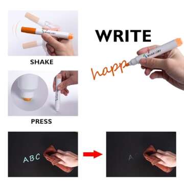 Board2by Rustic Wood Framed Magnetic Chalkboard 24 x 36, Large Hanging Chalk Board Sign for Kids, Non-Porous Wall Blackboard for Wedding Kitchen Restaurant Menu and Home with 4 Unique Magnets, White