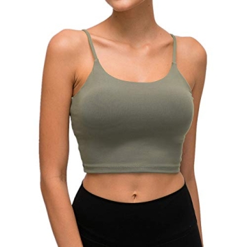 Lemedy Padded Sports Bra for Women in Olive Green