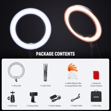 High Brightness NEEWER 18" Ring Light Kit for All