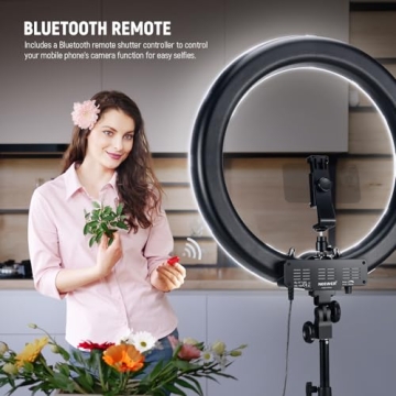 High Brightness NEEWER 18" Ring Light Kit for All