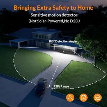 LEPOWER LED Motion Sensor Security Lights, 3 Head Motion Detected, 38W, 4200LM, Waterproof IP65, 5500K, Full Metal for Outdoor, Garage, Porch, Yard (Not Solar Powered, Black)