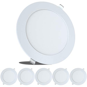 5 Pack Leisure LED RV Boat Recessed Ceiling Light 720 Lumen Super Slim LED Panel Light DC 12V 5.75" ...