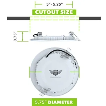 5 Pack Slim Dimmable LED Recessed Ceiling Light 720 Lumen