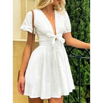 MASKAZU Women's Casual Summer Mini Dress - Stylish & Comfy