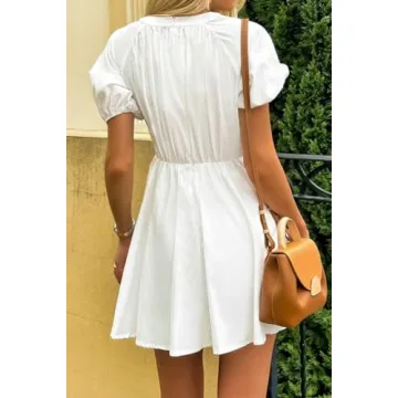 MASKAZU Women's Casual Summer Mini Dress - Stylish & Comfy