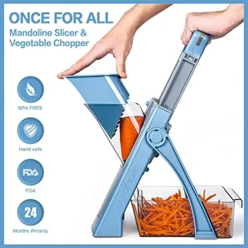 ONCE FOR ALL Upgrade Safe Mandoline Slicer Plus - SkyBlue
