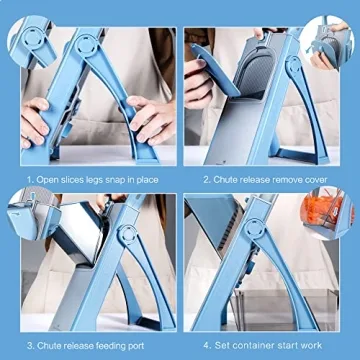 ONCE FOR ALL Upgrade Safe Mandoline Slicer Plus - SkyBlue