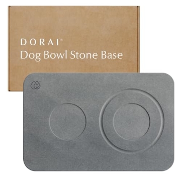 Dorai Home Dog Bowl Stone Base – Modern, Non-Slip Pet Feeding Station