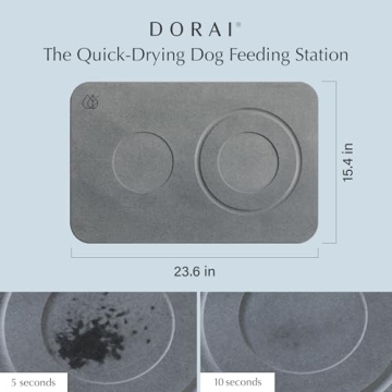Dorai Home Dog Bowl Stone Base – Non-Slip Quick-Drying Mat