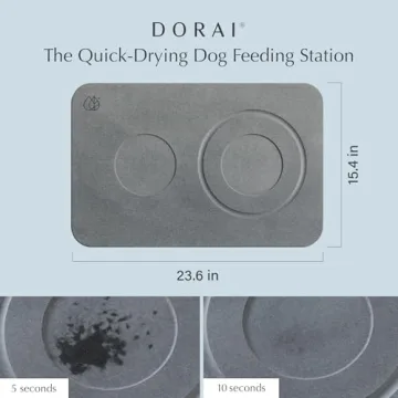 Dorai Home Dog Bowl Stone Base – Non-Slip Quick-Drying Mat