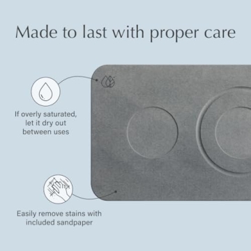 Dorai Home Dog Bowl Stone Base – Non-Slip Quick-Drying Mat