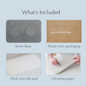 Dorai Home Dog Bowl Stone Base – Non-Slip Quick-Drying Mat