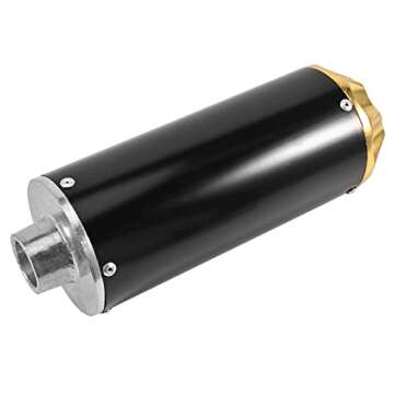 Trkimal 28mm Exhaust Muffler for CRF50 XR50 KLX SSR Thumpstar TTR YCF Lifan Apollo dbx18 50cc 70cc 90cc 110cc 125cc Chinese Pit Dirt Bike Parts (Yellow)