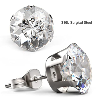 Stylish Hypoallergenic Stainless Steel Earrings Set of 6 Pairs