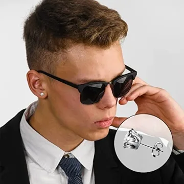 Stylish Hypoallergenic Stainless Steel Earrings Set of 6 Pairs