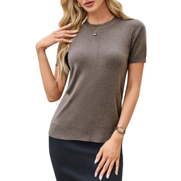 Shop Arach&Cloz Women's Summer Short Sleeve Sweater Now