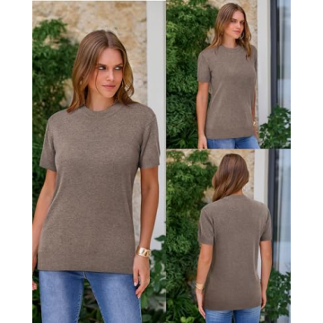 Shop Arach&Cloz Women's Summer Short Sleeve Sweater Now