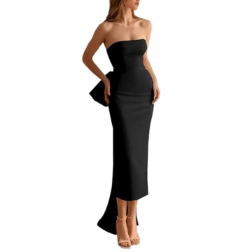 SHANDUAO Stunning Satin Prom Dress with Detachable Bow for Elegant Events