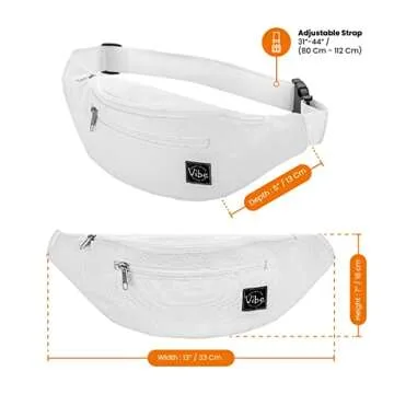 Trendy Vibe Festival Gear Fanny Pack - Stylish White Waist Bag