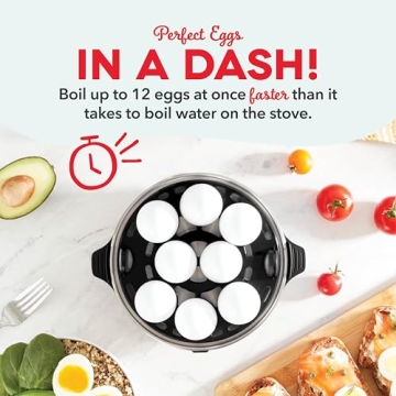 DASH Deluxe Rapid Egg Cooker for Perfect Eggs Every Time