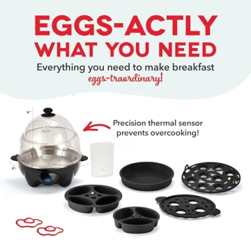 DASH Deluxe Rapid Egg Cooker for Perfect Eggs Every Time