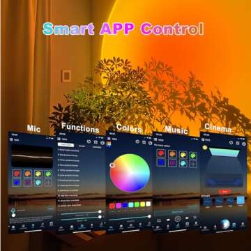 Sunset Lamp Projector with APP Control, Multicolor Changing Projection Lamp Led Light, Sunlight Lamp...