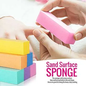 Nail Files and Buffers, Teenitor 16PCS Professional Nail Manicure Tool for Acrylic Nails, 100/180 and 120/240 Grits Emery Boards 120 Grits Nail Buffer Block for Shaping and Buffing Nails