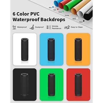 Glendan Light Box Photography, Portable Photo Studio Light Box, 16" x 16" Professional Dimmable Shooting Tent Kit with 216 LED Table Top Light & 6 Backdrops Photo Box for Product Photography